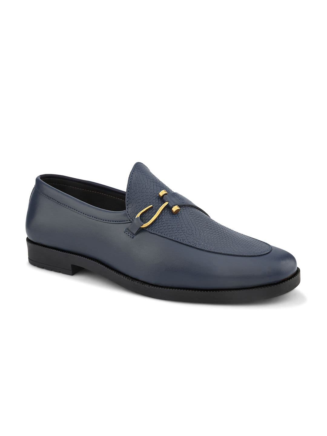 HERE&NOW Men Textured Buckle Formal Loafers thumbnail 6