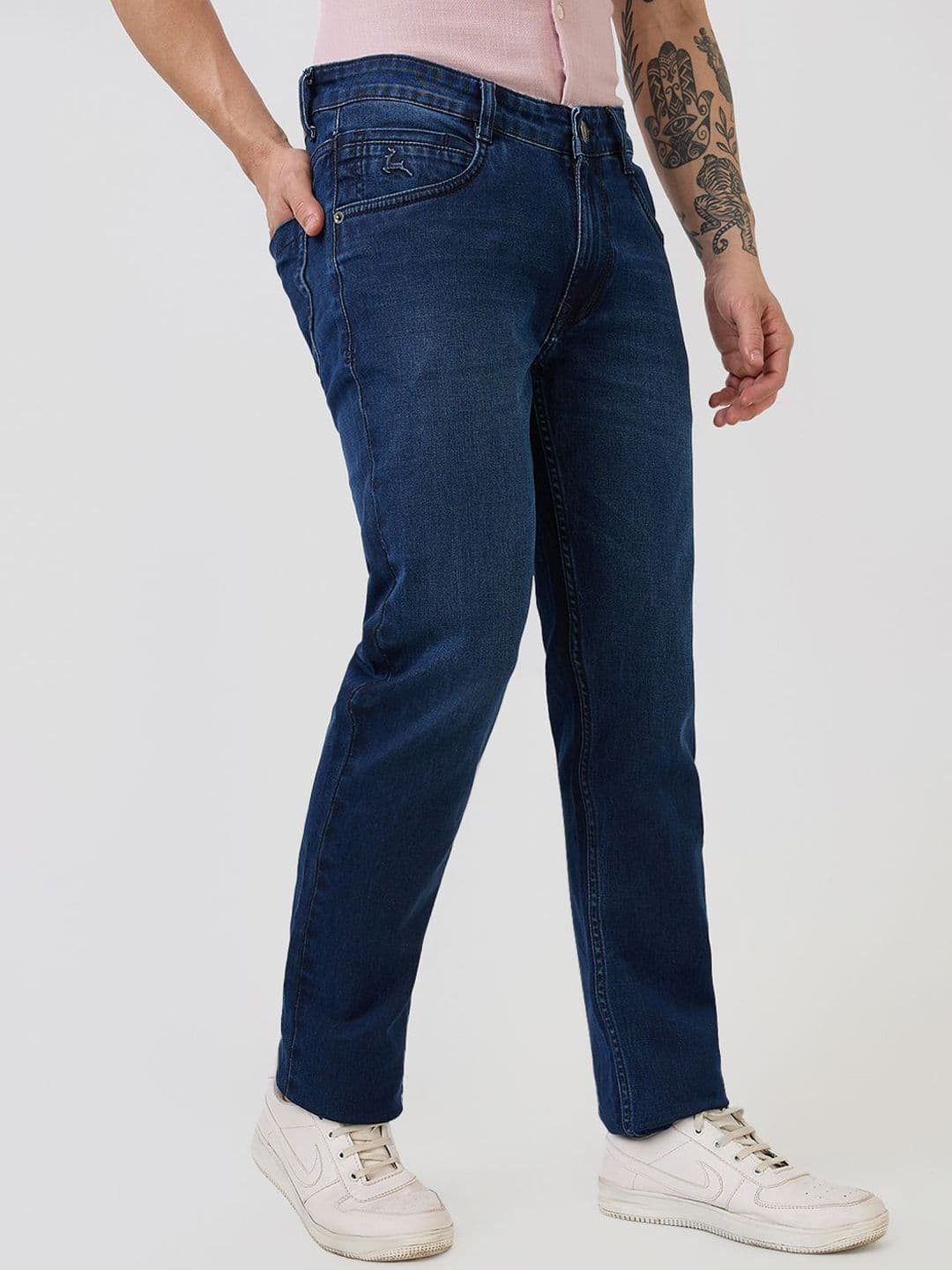 Parx Men Tapered Fit Low-Rise Light Fade Jeans thumbnail 7