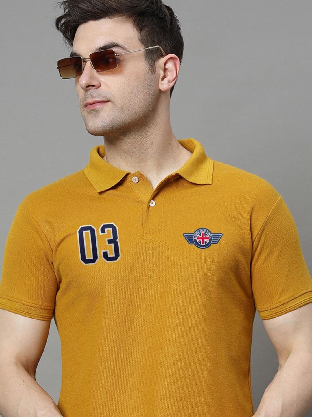 SZN Men Polo Collar Moisture Wicking Applique T-shirt thumbnail 4