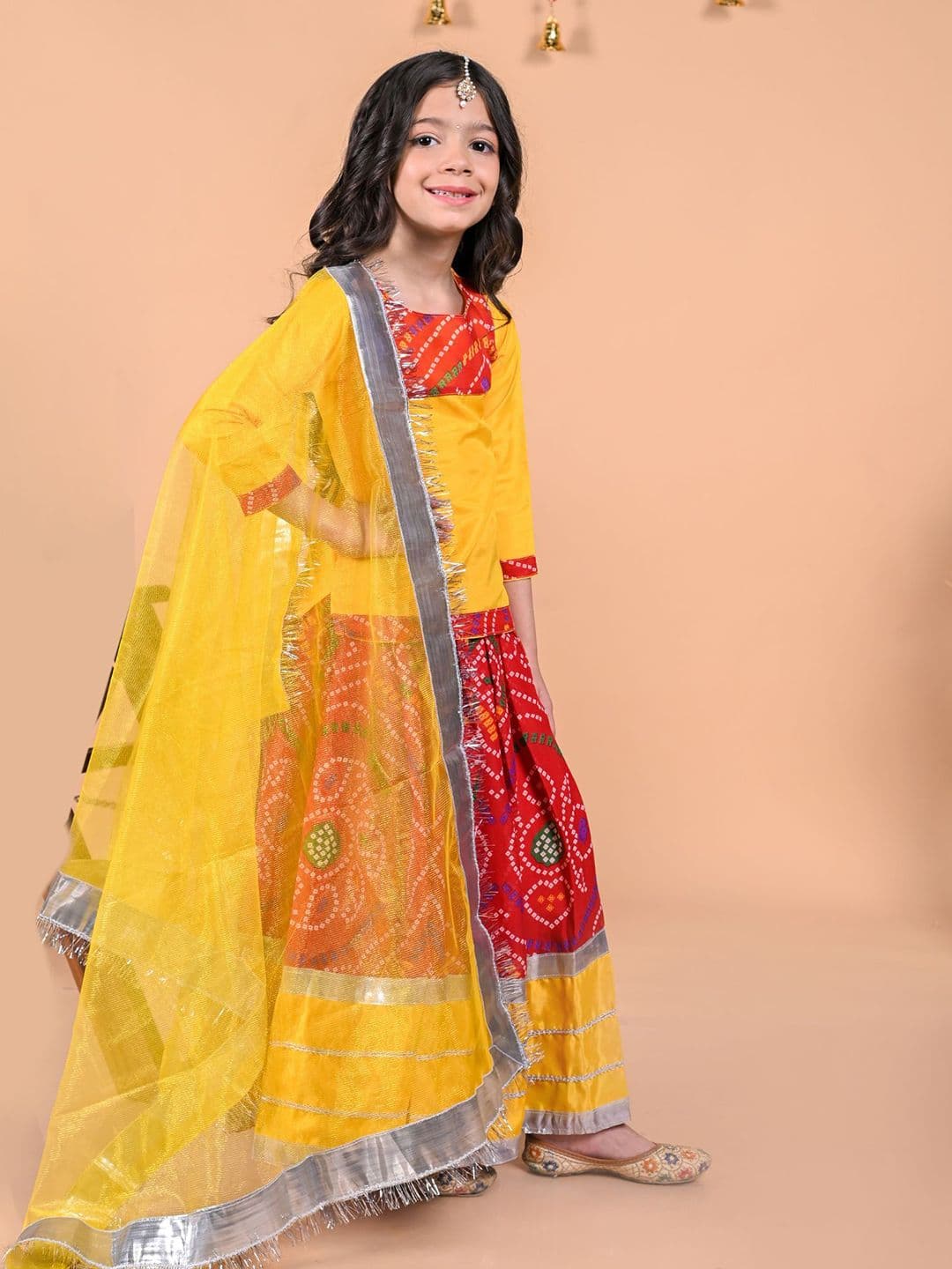 itsmycostume Girls Printed Ready to Wear Lehenga & Blouse With Dupatta thumbnail 2