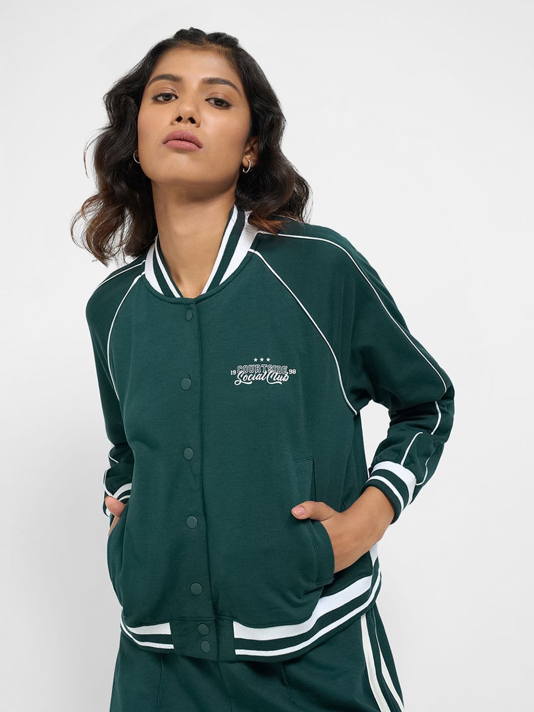 Ajile by Pantaloons Women Cotton Bomber Jacket thumbnail 2