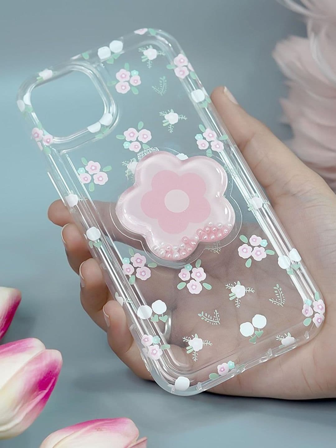 PEEPERLY Floral Printed iPhone 15 Plus Back Case Mobile Accessories thumbnail 2