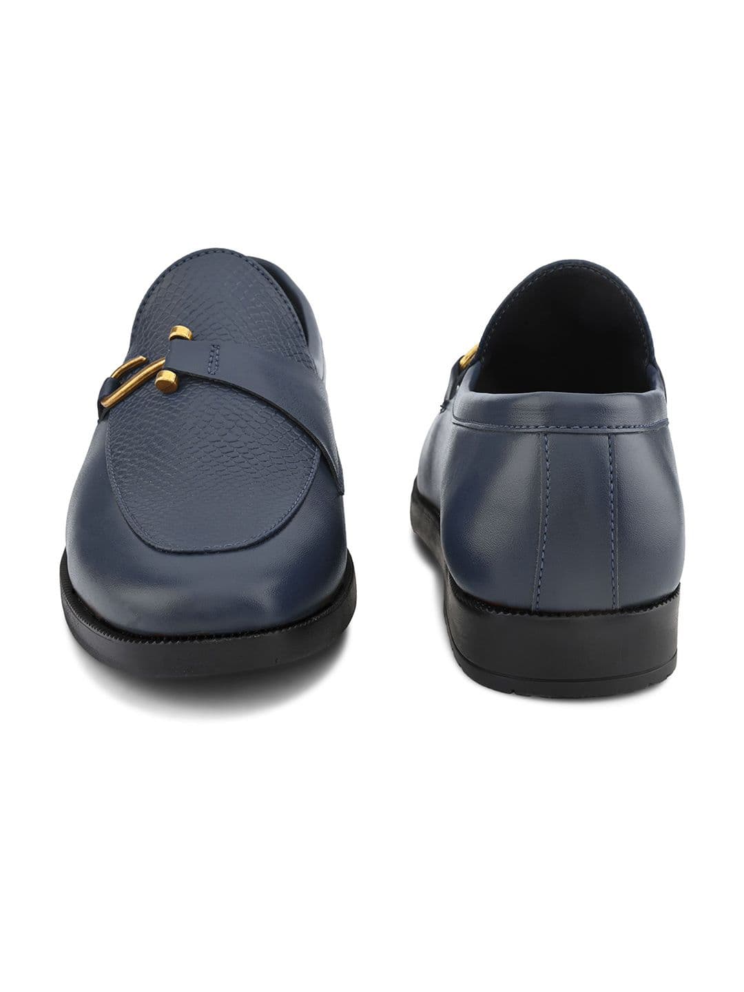 HERE&NOW Men Textured Buckle Formal Loafers thumbnail 2