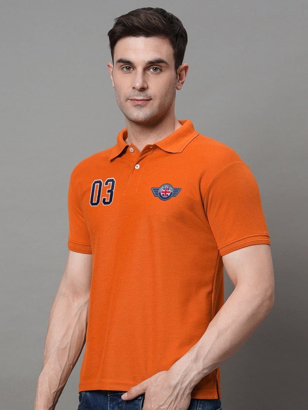 SZN Men Polo Collar Moisture Wicking Raw Edge T-shirt thumbnail 2