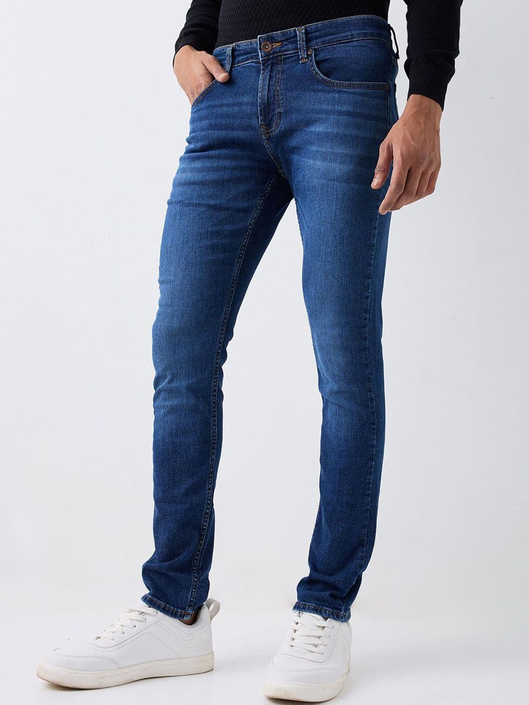 SPYKAR Men Slim Fit Mid-Rise Light Fade Jeans thumbnail 3