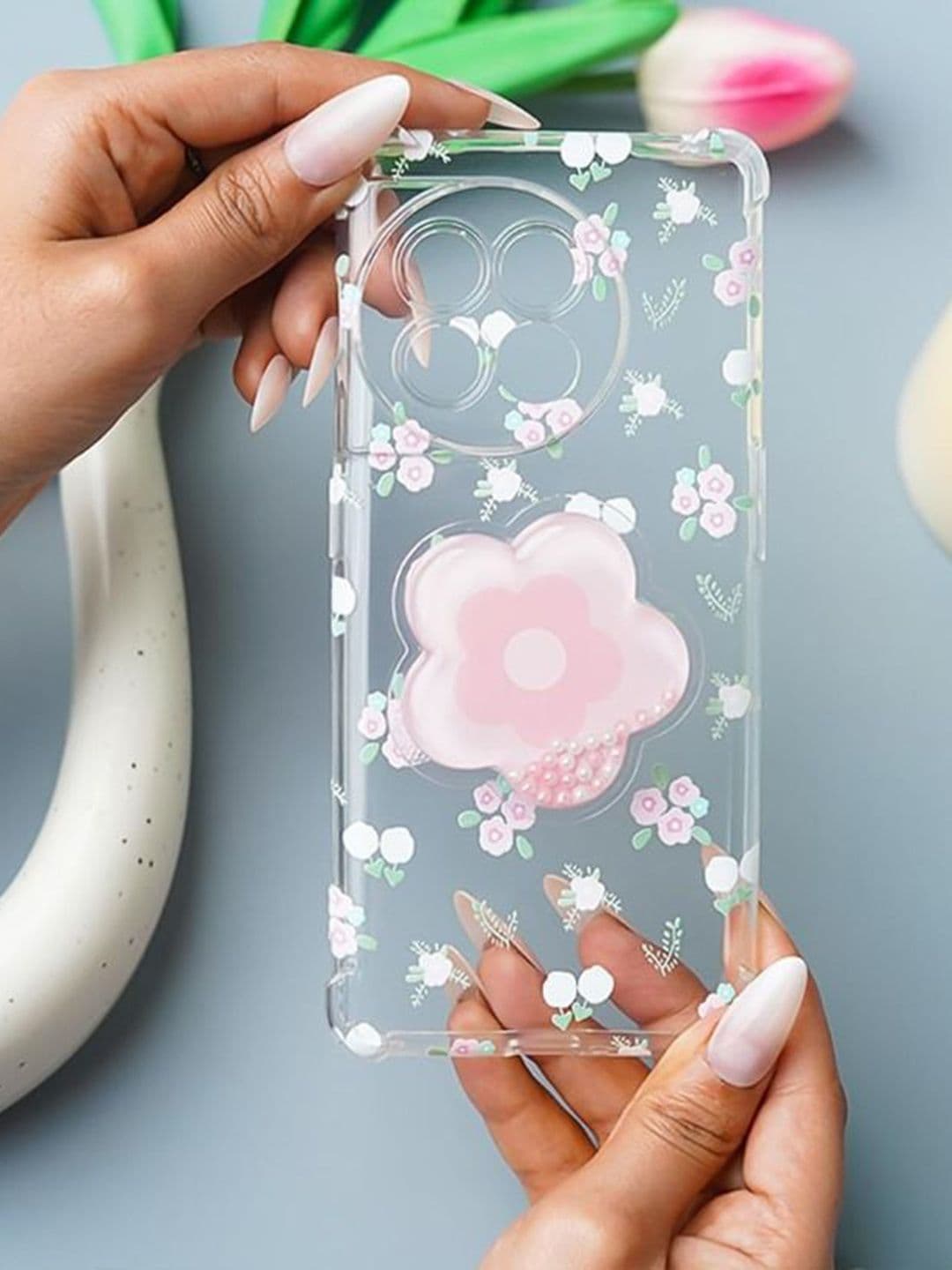 PEEPERLY Floral Printed OnePlus 11R 5G Back Case Mobile Accessories thumbnail 3