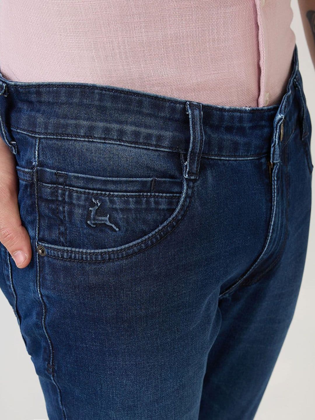 Parx Men Tapered Fit Low-Rise Light Fade Jeans thumbnail 3