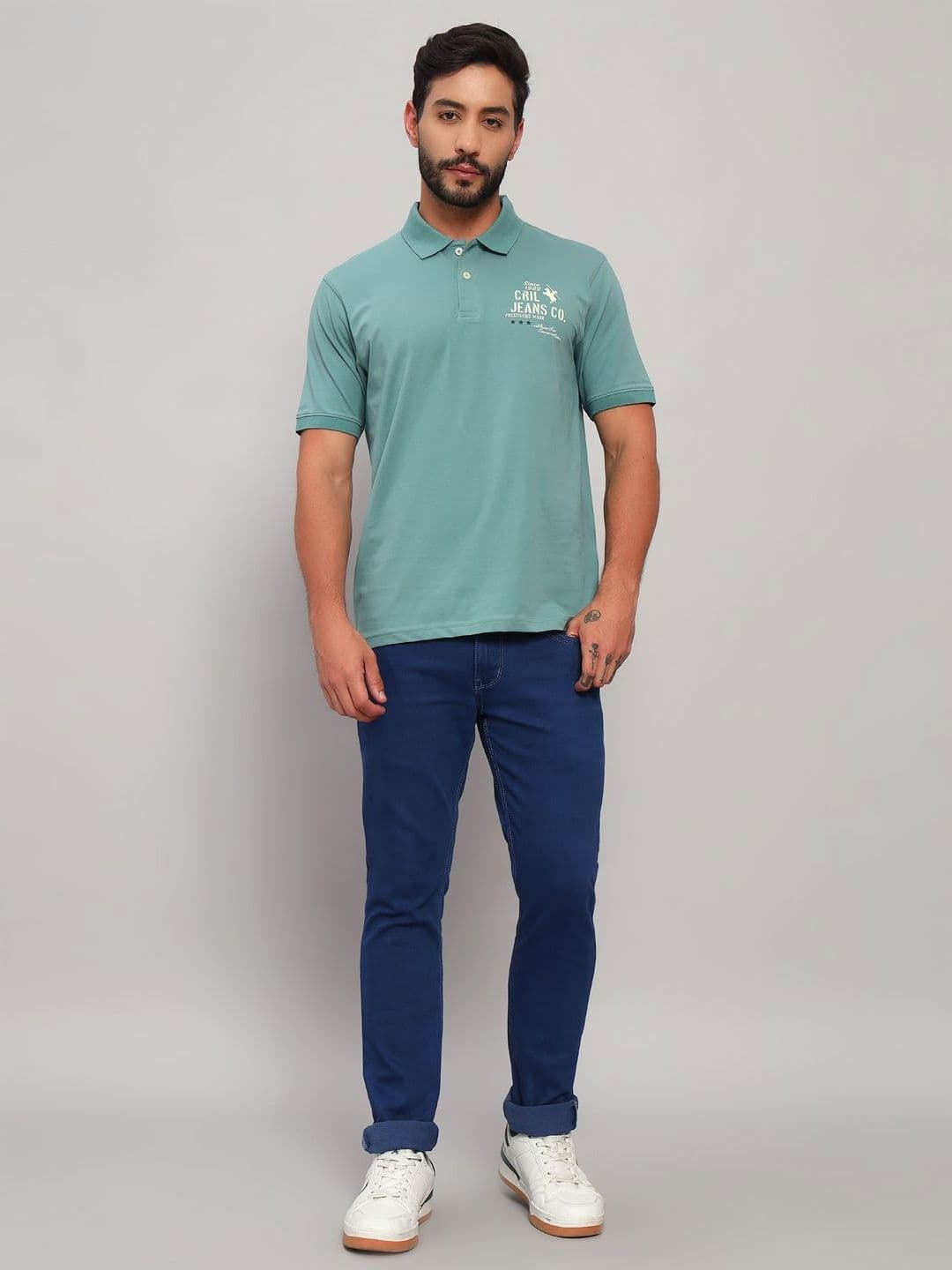 Cantabil Typography Printed Polo Collar Short Sleeves Regular Fit T-shirt thumbnail 5