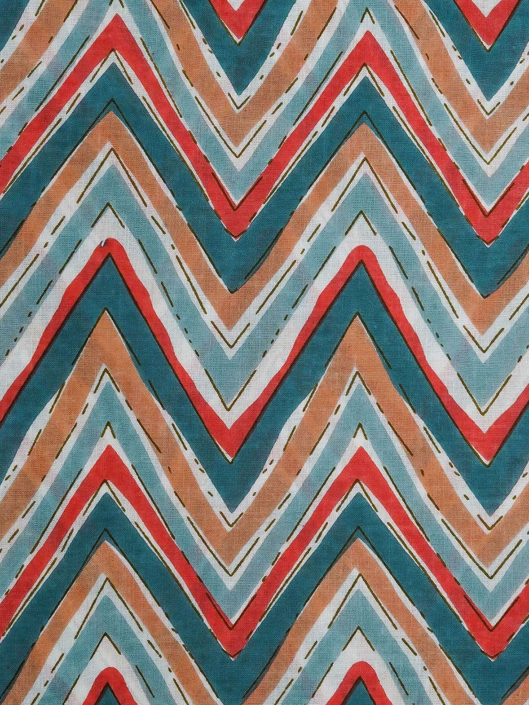 Kwatchi Floral Printed Pure Cotton Unstitched Dress Material thumbnail 4