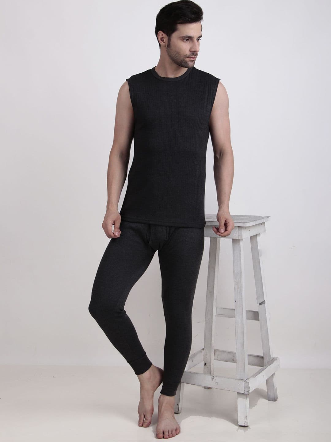 inner element Ribbed Round Neck Thermal Top thumbnail 4
