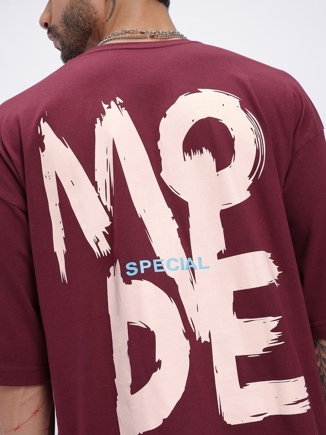 glitchez Typograpy Printed Oversize Drop-Shoulder T-shirt thumbnail 2