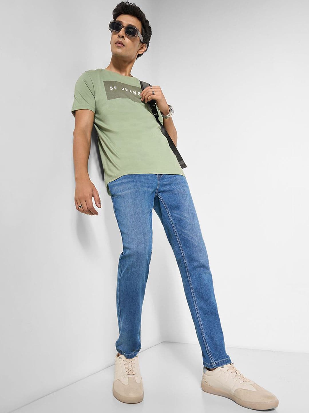 SF JEANS by Pantaloons Men Cotton Slim Fit Mid-Rise Jeans thumbnail 4