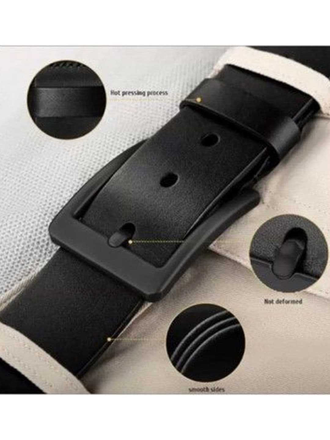 LOOPA Men Textured 2 Leather Formal Belt thumbnail 4