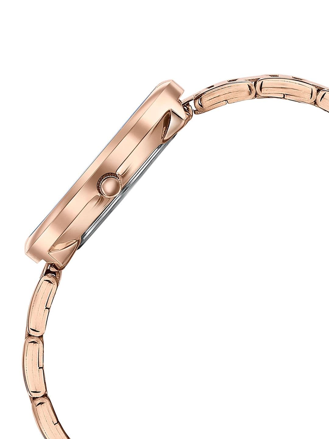 Sonata Poze Women Brass Patterned Dial & Stainless Steel Bracelet Style Straps Analogue Watch thumbnail 3