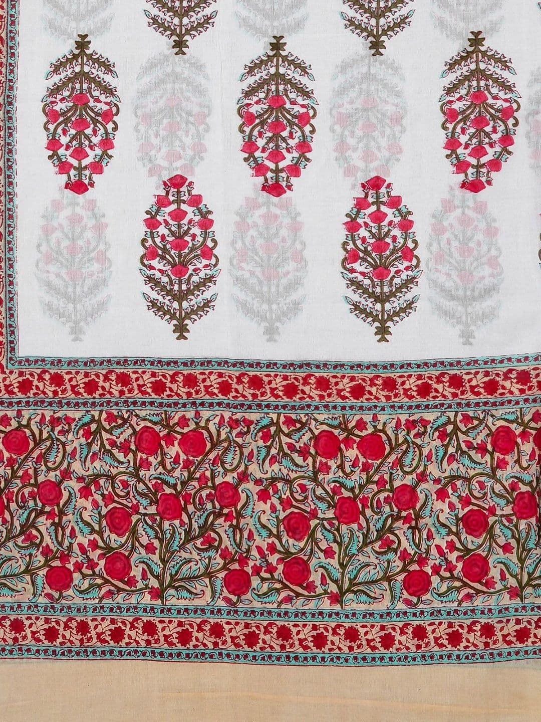 Kwatchi Floral Printed Pure Cotton Unstitched Dress Material thumbnail 4