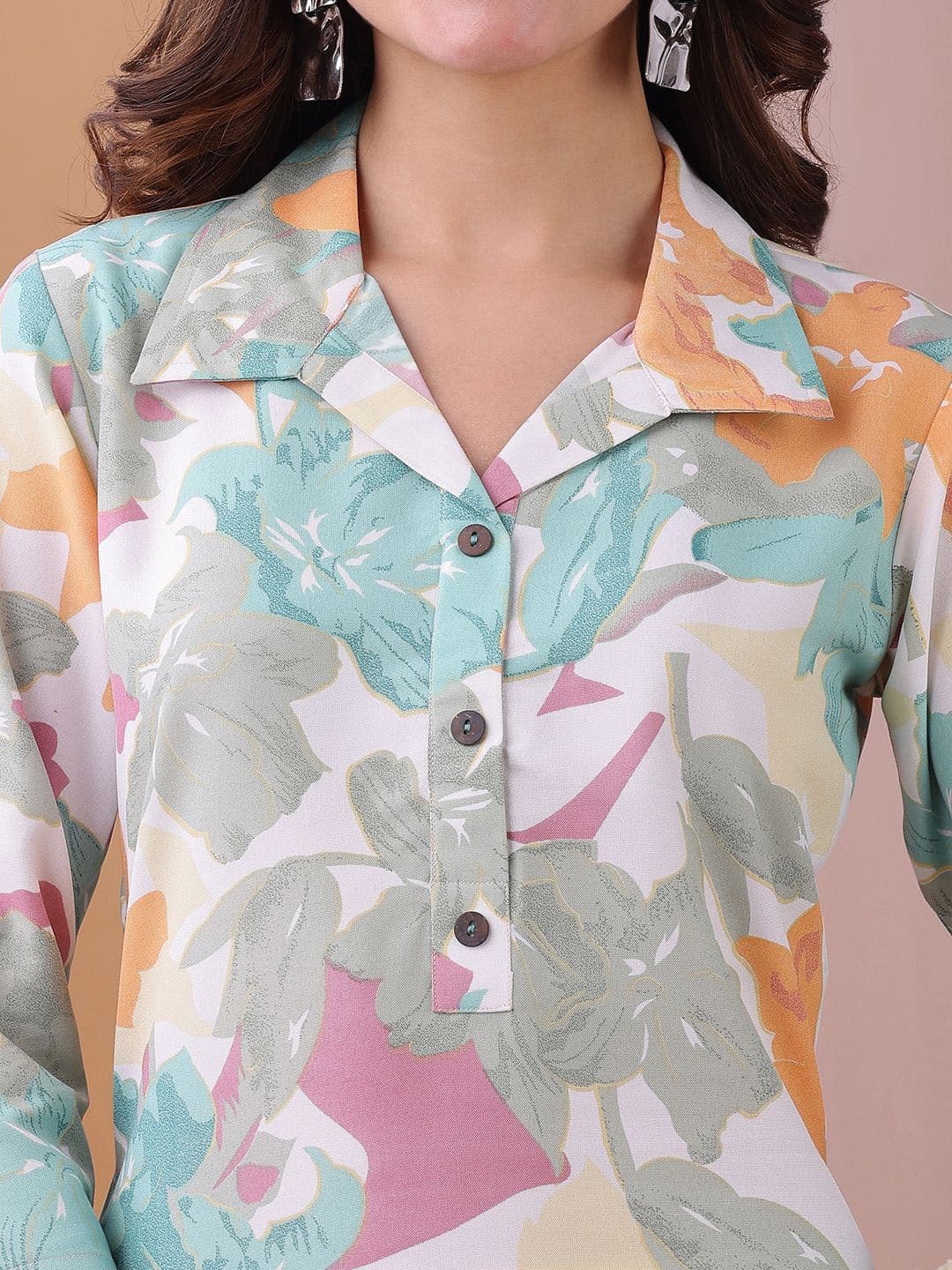 KALINI Printed Top With Trousers Co-Ords thumbnail 4