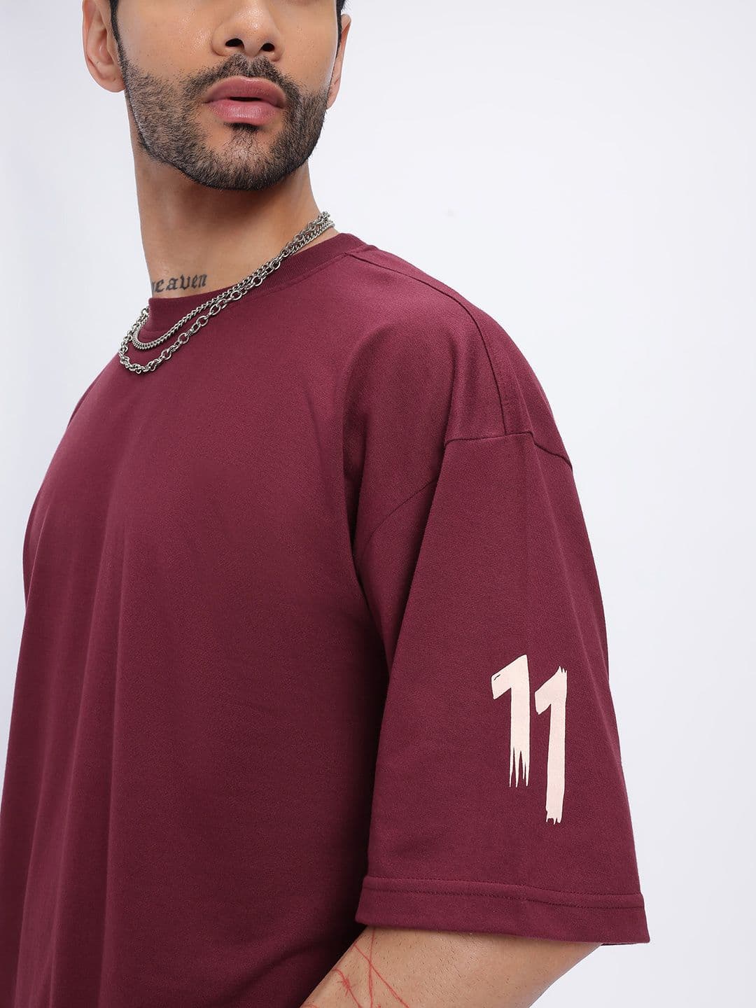 glitchez Typograpy Printed Oversize Drop-Shoulder T-shirt thumbnail 6
