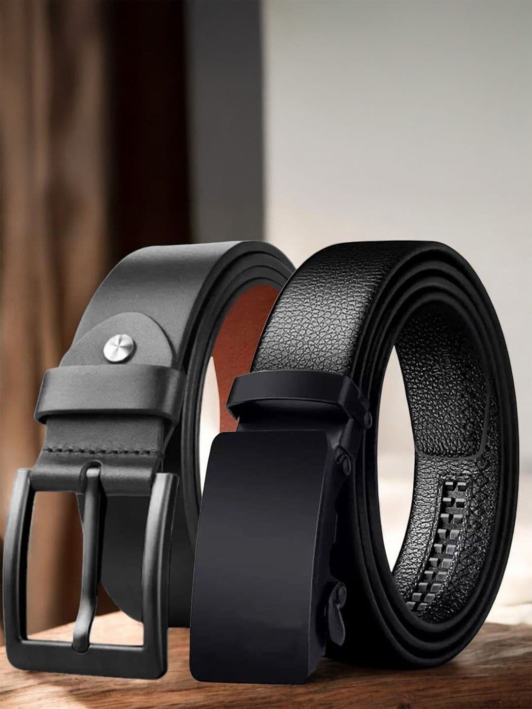 LOOPA Men Textured 2 Leather Formal Belt - view 1