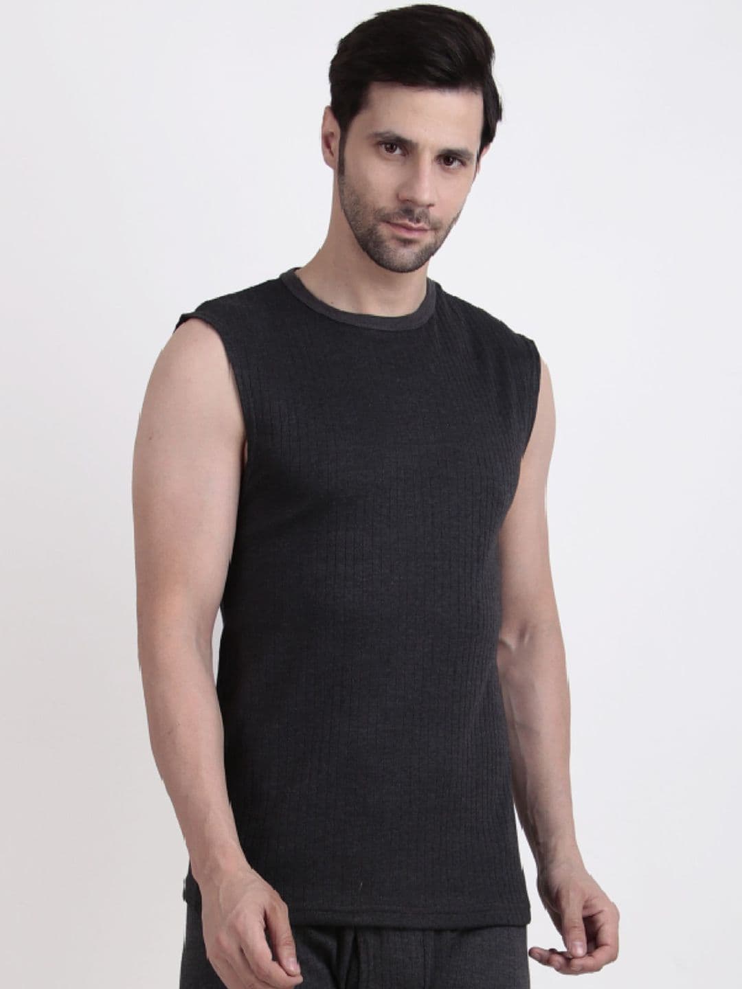 inner element Ribbed Round Neck Thermal Top - view 1