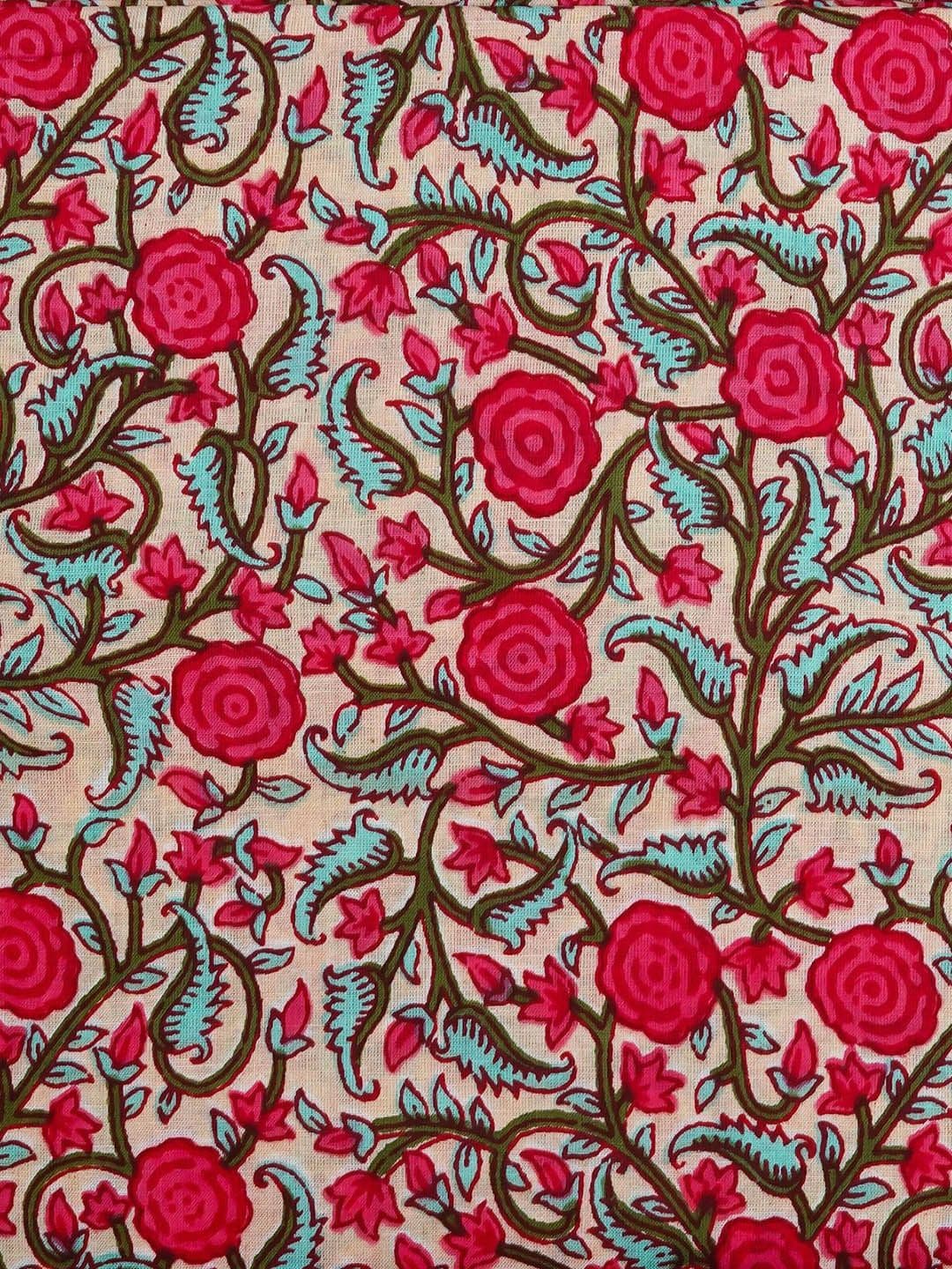 Kwatchi Floral Printed Pure Cotton Unstitched Dress Material thumbnail 5