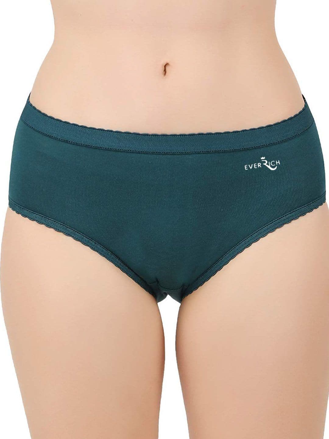 EverRich Pack Of 4 Cotton Mid-Rise Seamless Hipster Briefs MY-ER-PLAIN-OE-4PC thumbnail 4