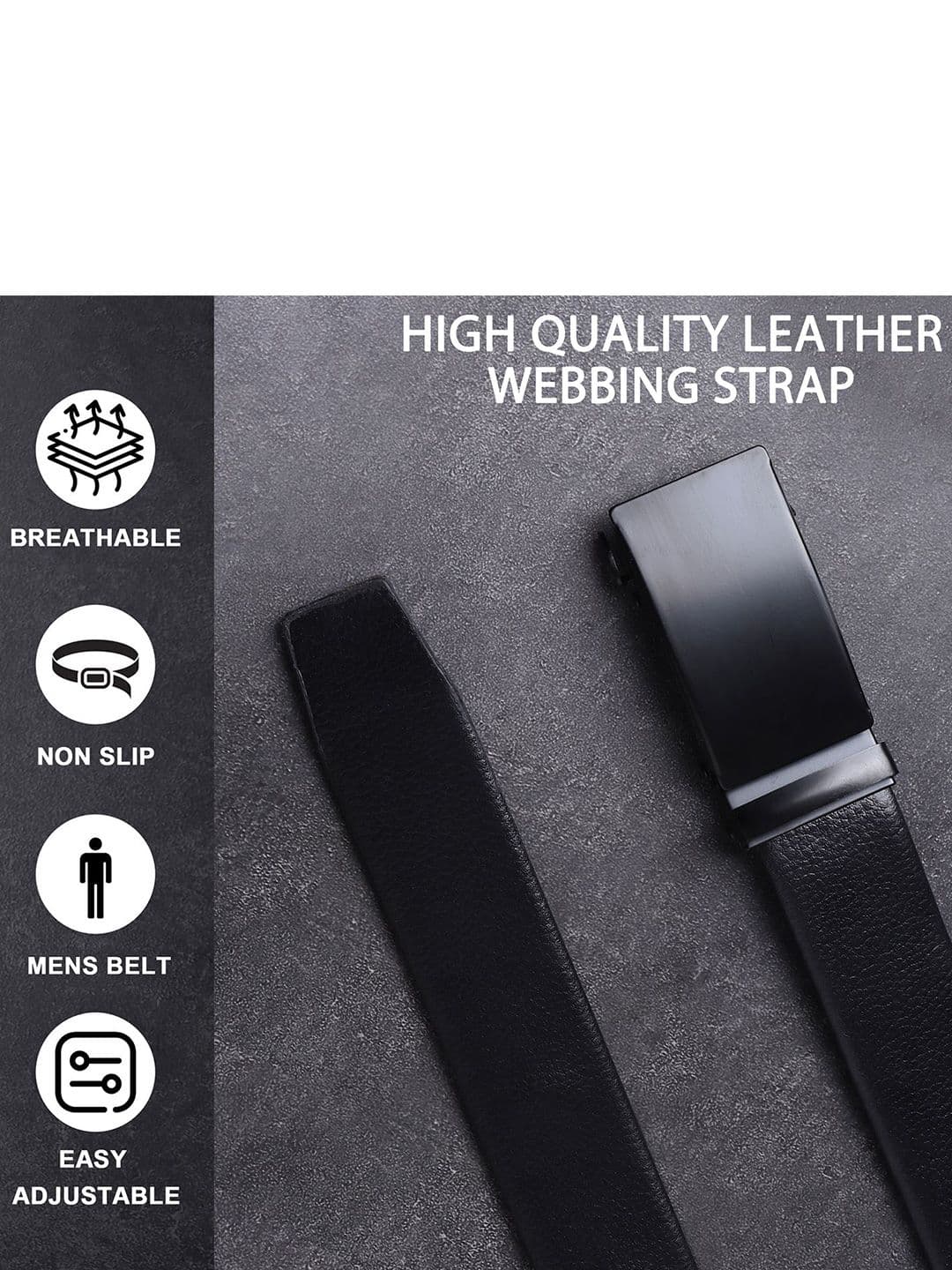 LOOPA Men Textured 2 Leather Formal Belt thumbnail 2