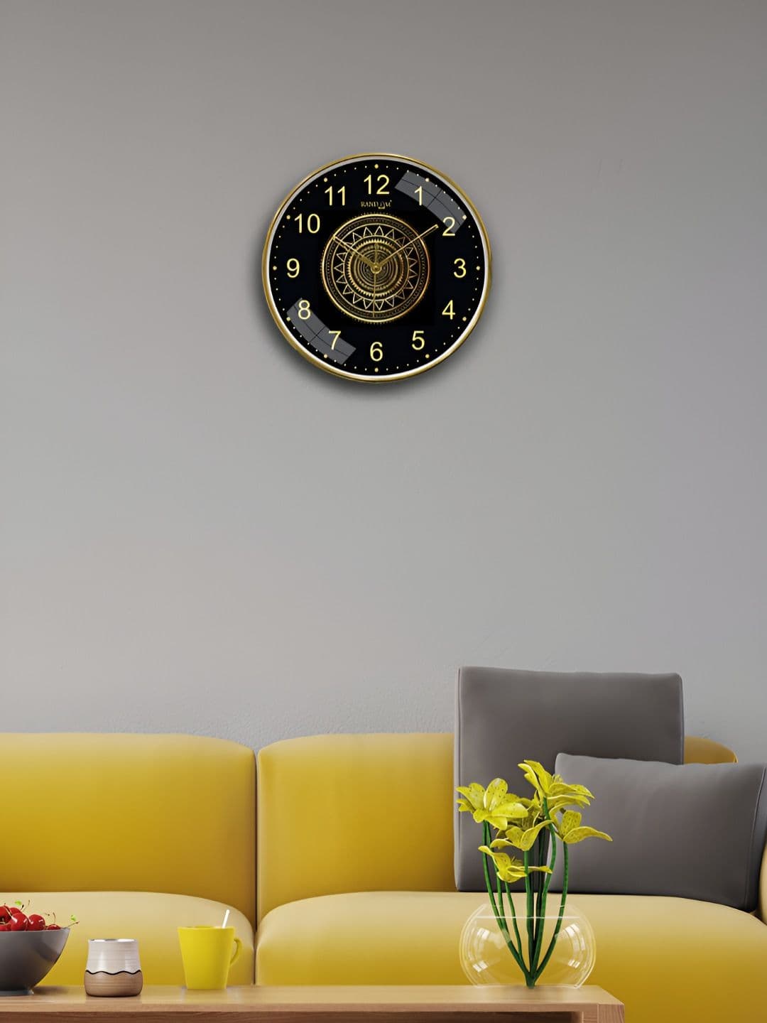 RANDOM Metallic Foil Finish With Sweep Silent Classic 12.75 Inch Wall Clock thumbnail 3