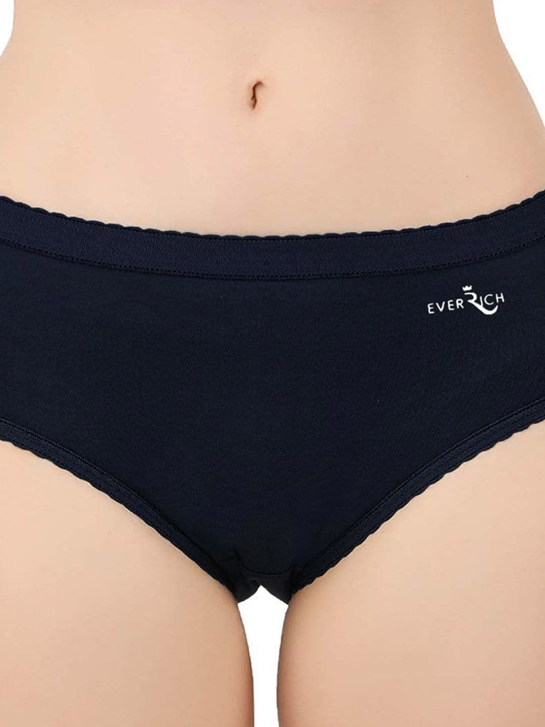 EverRich Pack Of 4 Cotton Mid-Rise Seamless Hipster Briefs MY-ER-PLAIN-OE-4PC thumbnail 5
