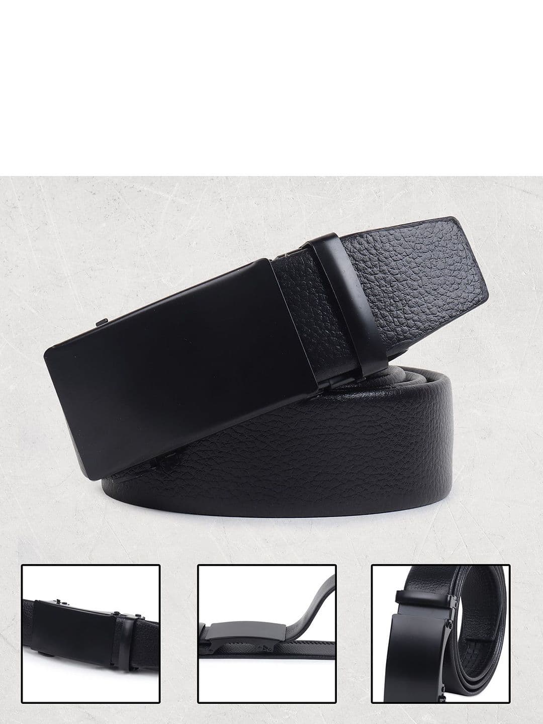 LOOPA Men Textured 2 Leather Formal Belt thumbnail 3