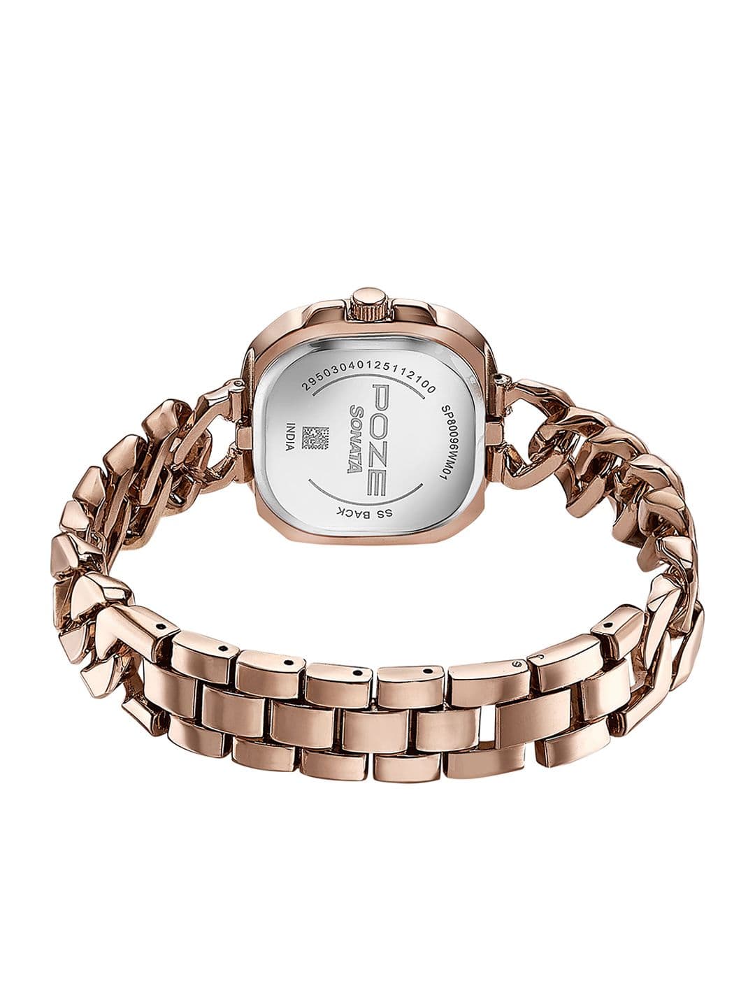 Sonata Poze Women Brass Dial & Bracelet Style Straps Analogue Watch SP80096WM01W thumbnail 6