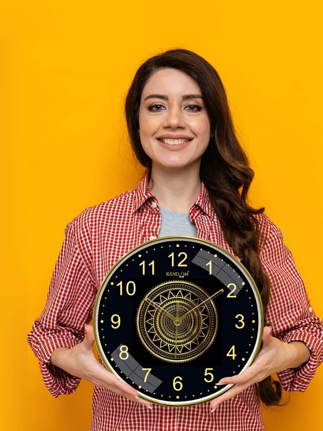 RANDOM Metallic Foil Finish With Sweep Silent Classic 12.75 Inch Wall Clock thumbnail 2