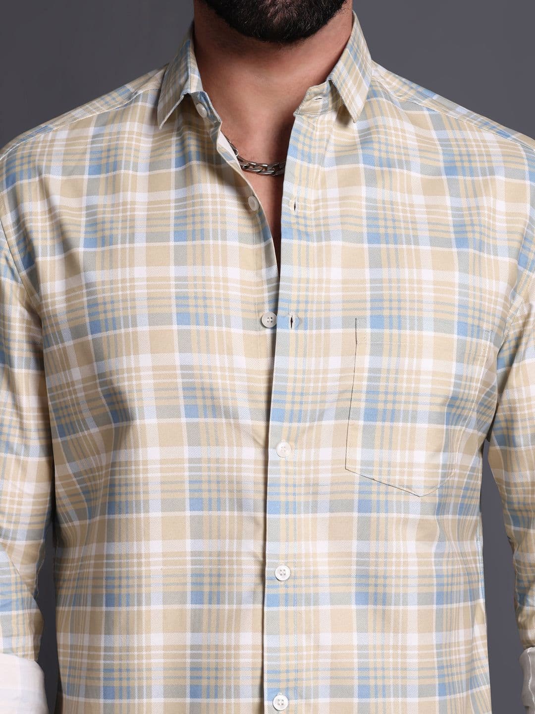 Mast & Harbour Men Standard Checked Regular Fit Shirt thumbnail 4