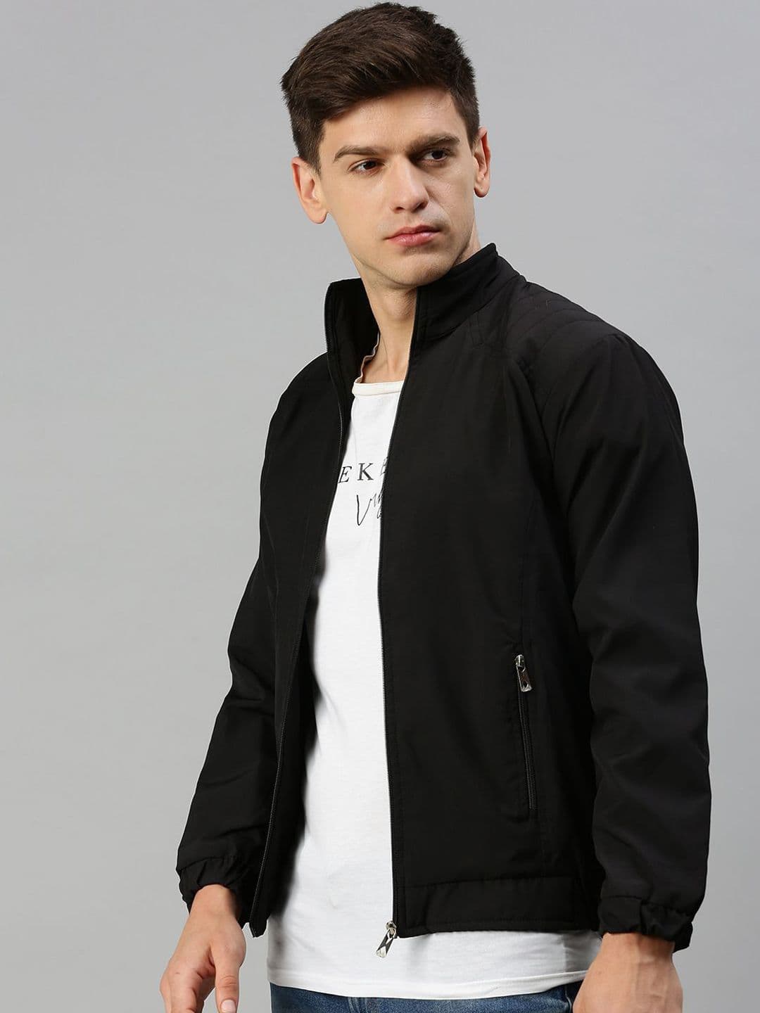 VOXATI Men Stand Collar Open Front Jacket thumbnail 4