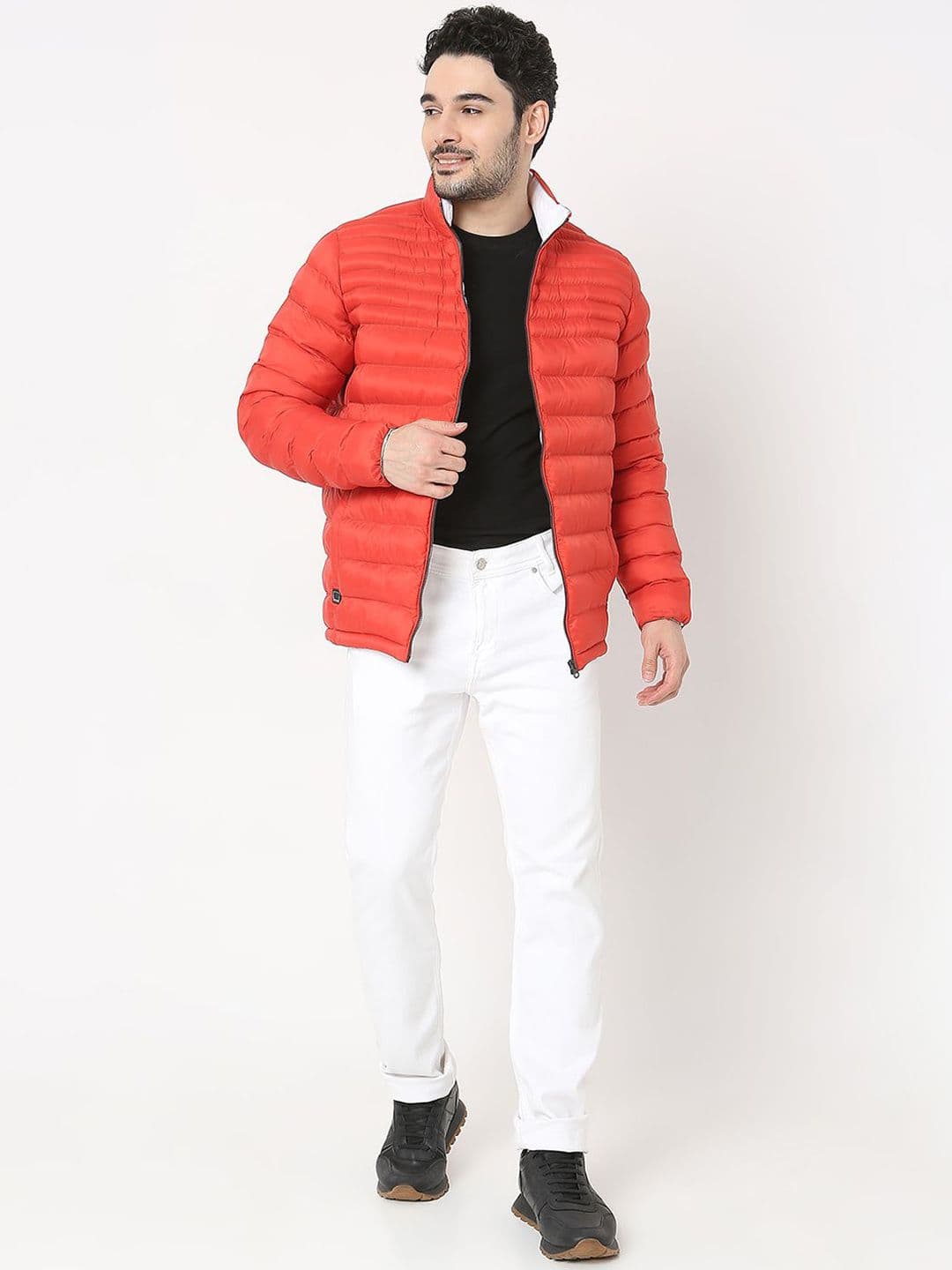 SPYKAR Men Camouflage Striped Longline Puffer Jacket thumbnail 6