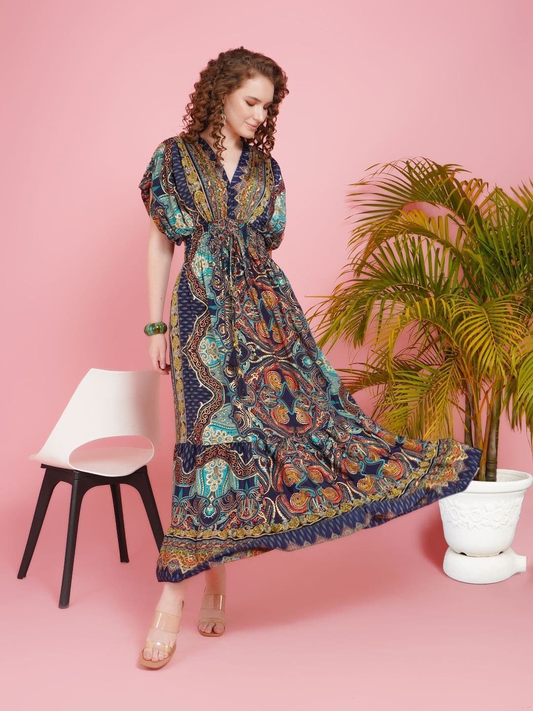Boholyfe Tahlia sapphire sunset maxi dress thumbnail 2