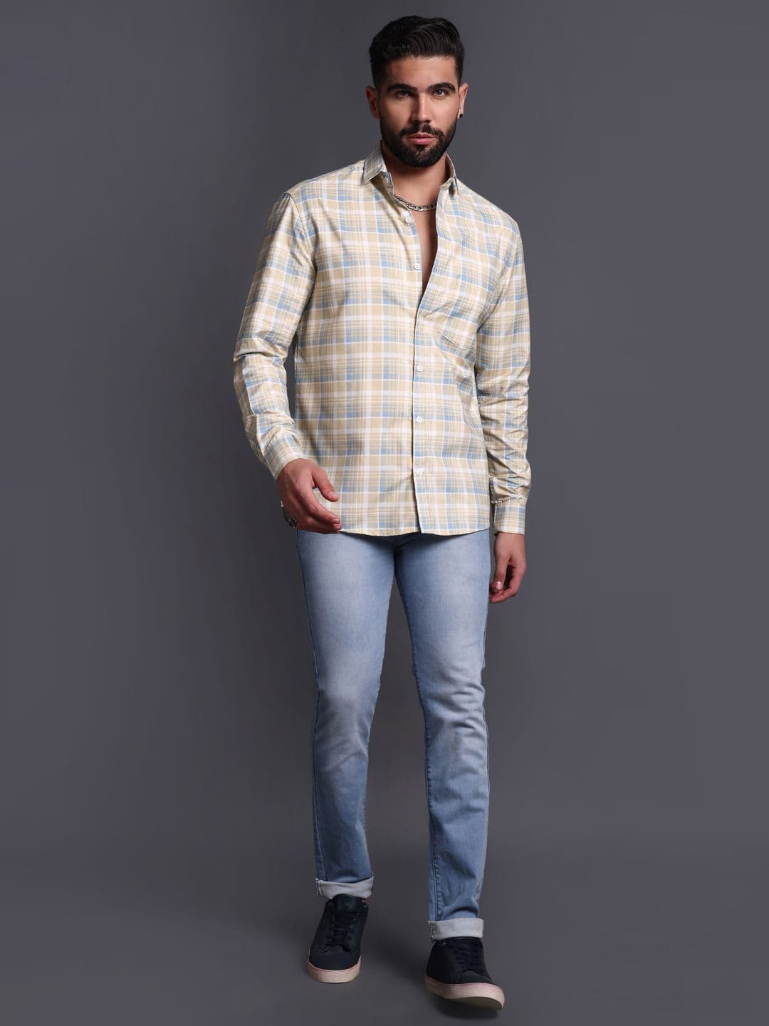 Mast & Harbour Men Standard Checked Regular Fit Shirt thumbnail 6