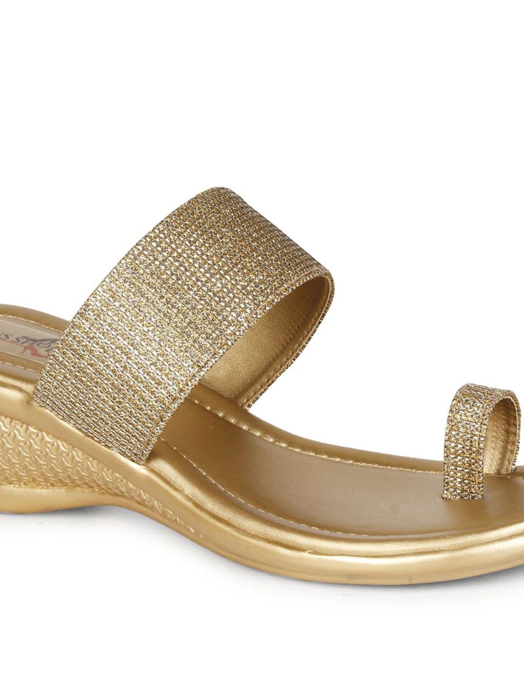 TWINSSHOE Women Embellished Open Toe Wedge Heel Sandals thumbnail 6
