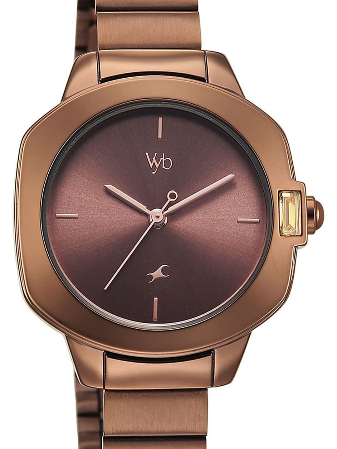 Fastrack Women Embellished Dial & Bracelet Style Straps Seeker Analogue Watch FV60076QM01 thumbnail 2