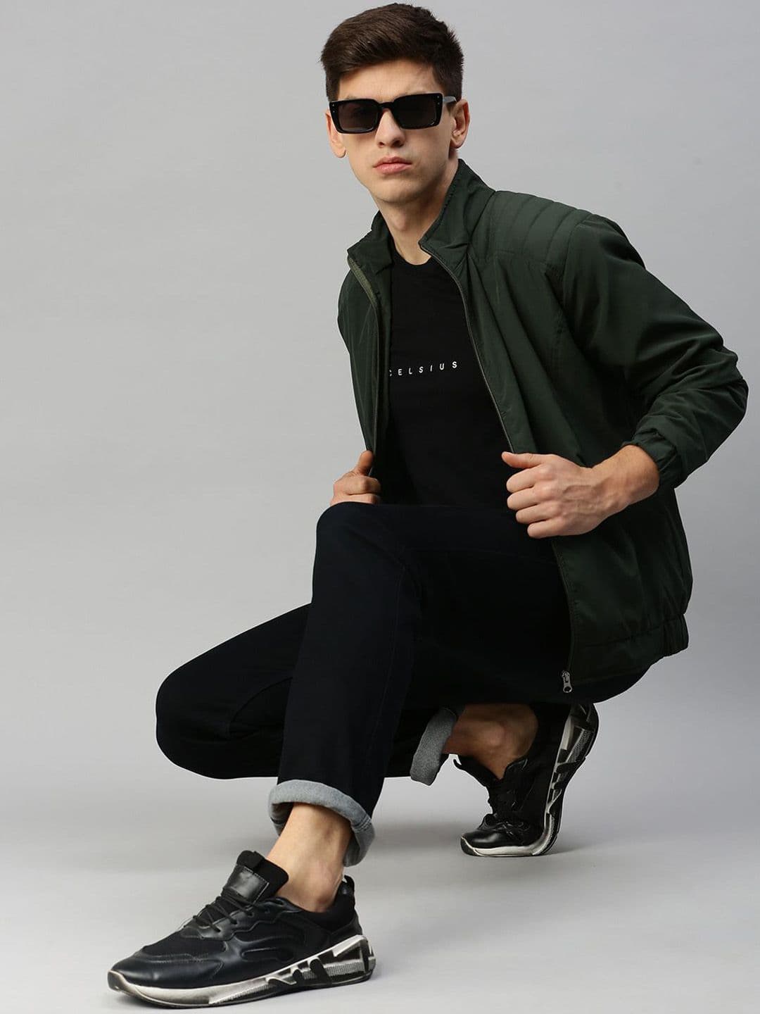 VOXATI Men Crop Bomber Jacket thumbnail 5