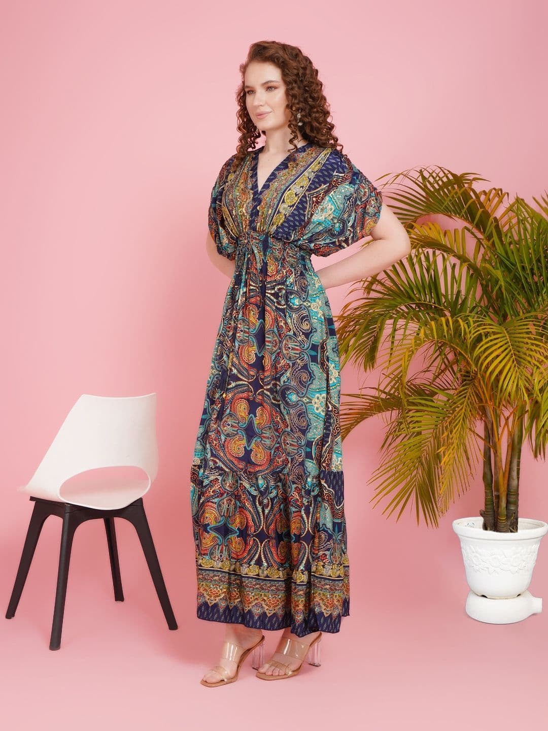 Boholyfe Tahlia sapphire sunset maxi dress thumbnail 4