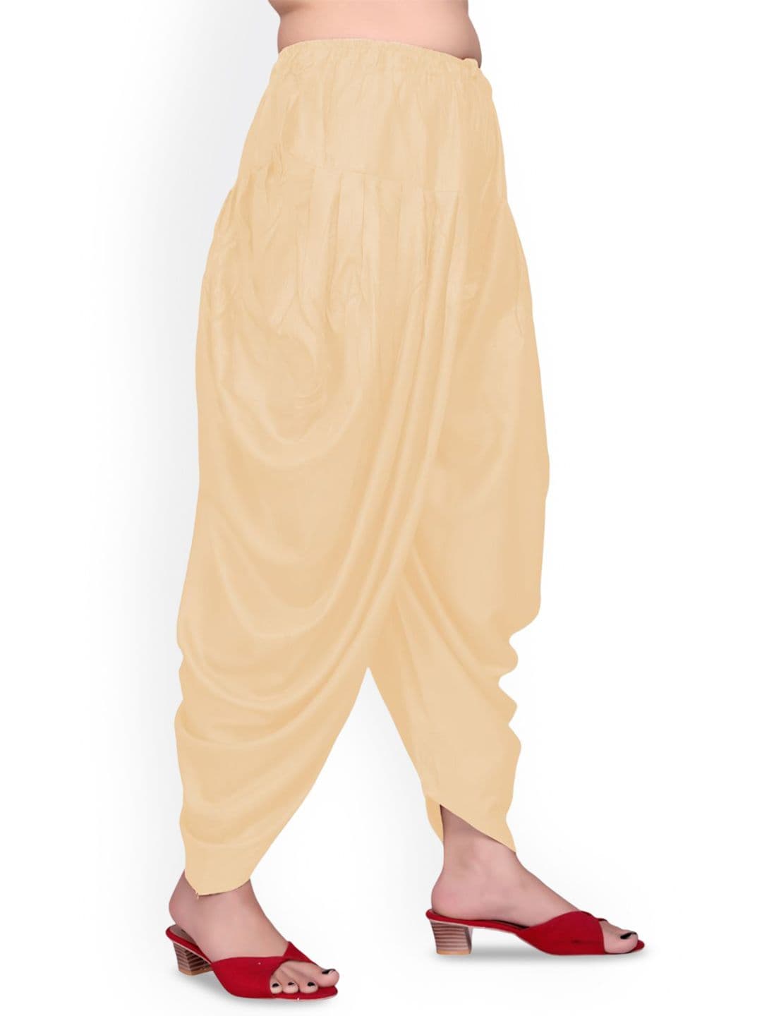 SS Sanket Synthetics Women Pure Satin Mid-Rise Loose Fit Salwar thumbnail 4