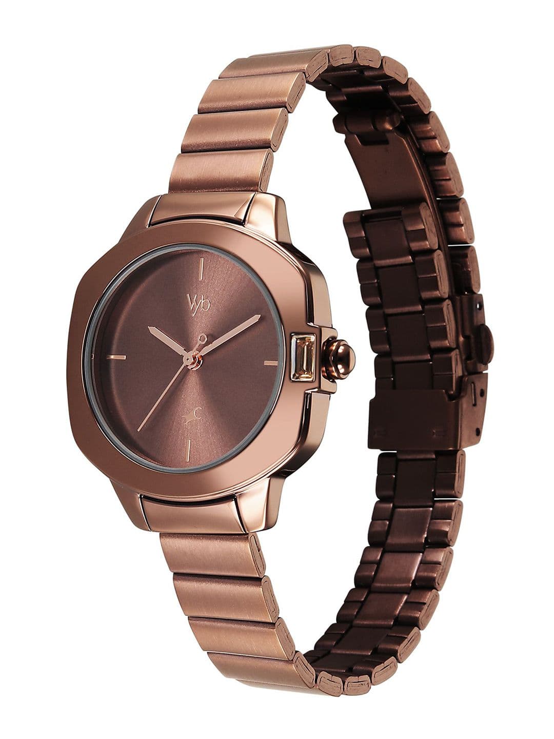 Fastrack Women Embellished Dial & Bracelet Style Straps Seeker Analogue Watch FV60076QM01 thumbnail 3