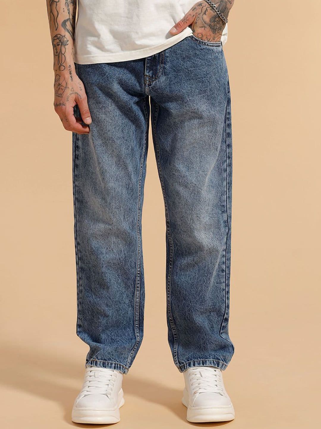 WROGN Men Comfort Relaxed Fit Mid-Rise Heavy Fade Jeans - view 1