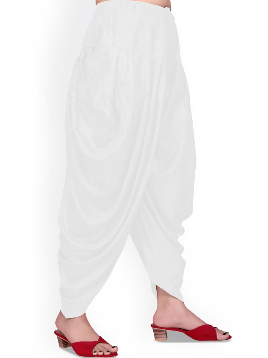 SS Sanket Synthetics Women Pure Satin Mid-Rise Loose Fit Salwar thumbnail 2