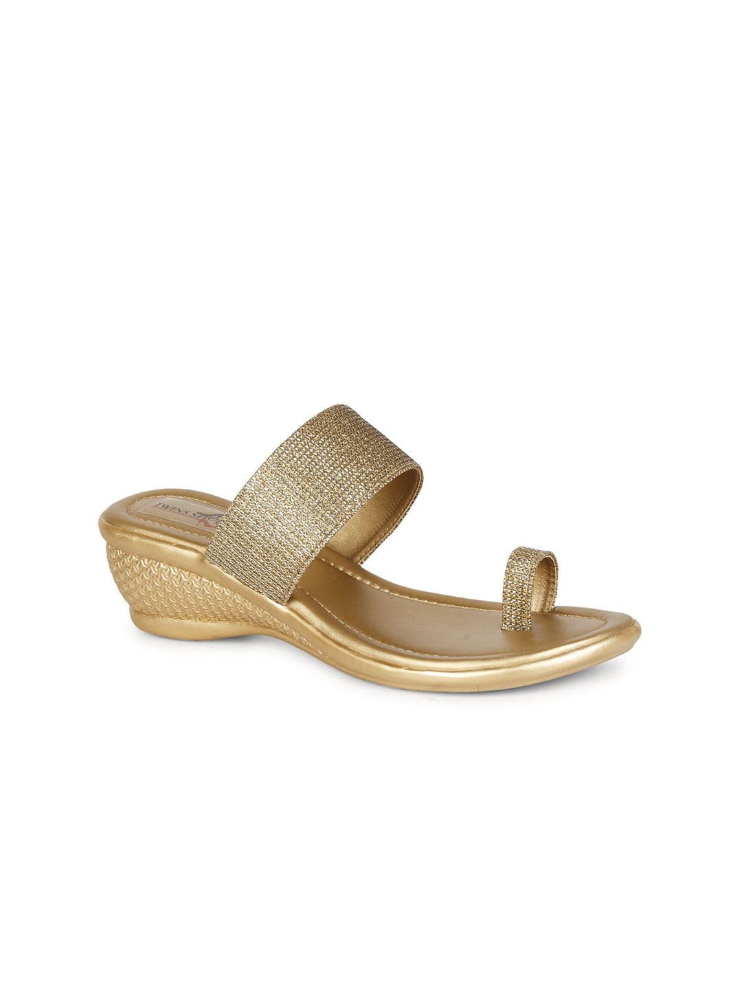 TWINSSHOE Women Embellished Open Toe Wedge Heel Sandals thumbnail 4