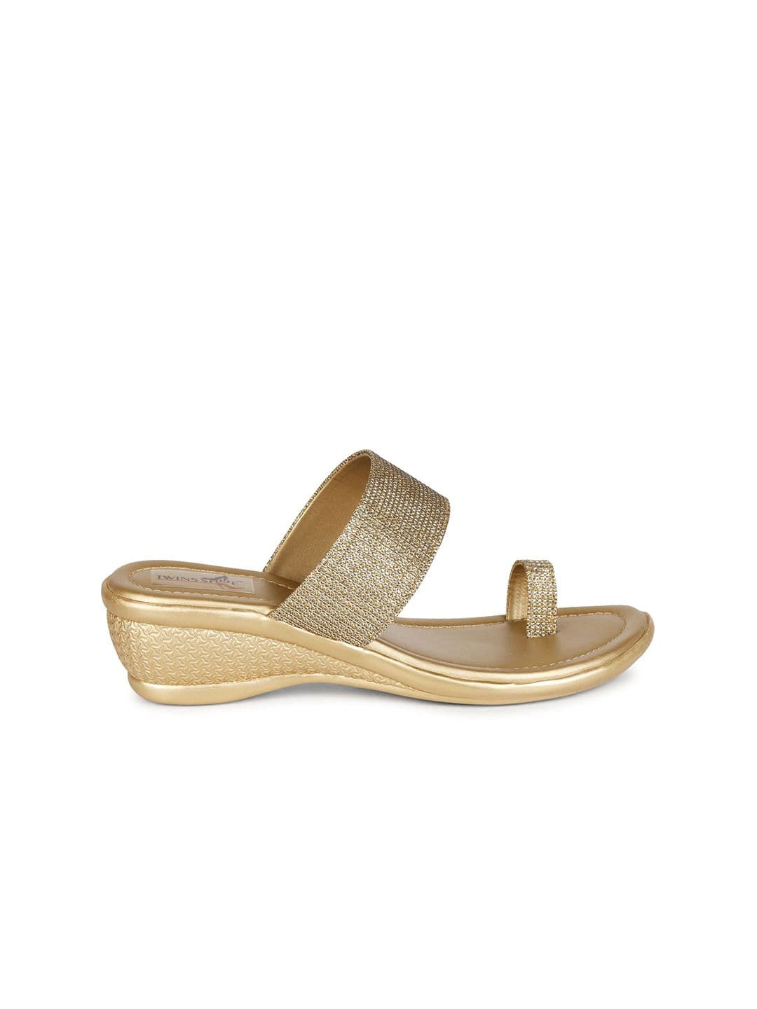 TWINSSHOE Women Embellished Open Toe Wedge Heel Sandals thumbnail 3