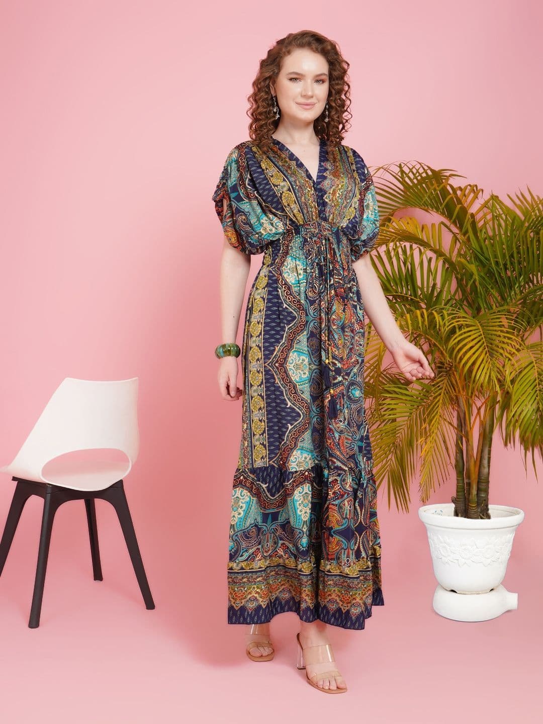 Boholyfe Tahlia sapphire sunset maxi dress thumbnail 6