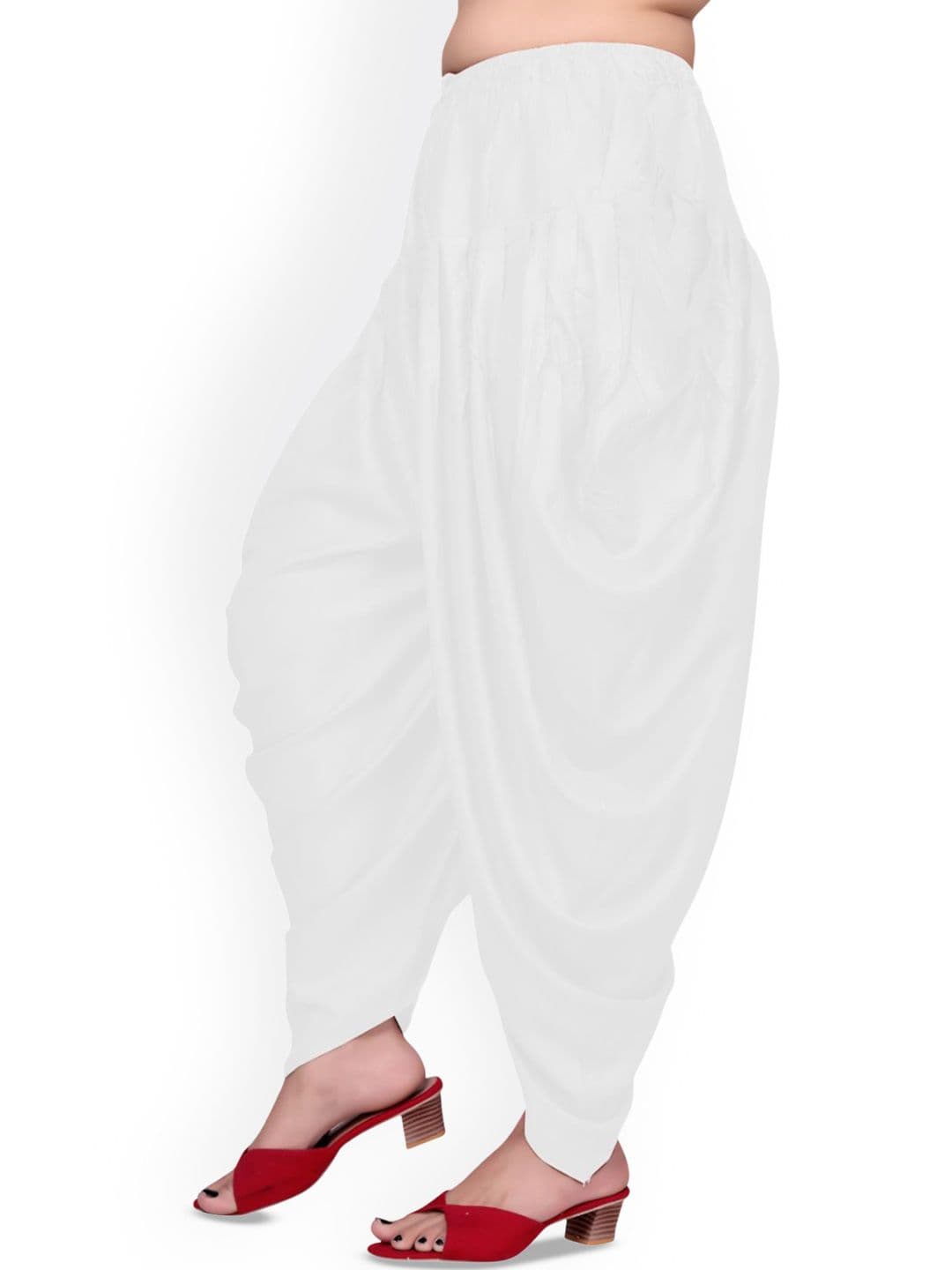 SS Sanket Synthetics Women Pure Satin Mid-Rise Loose Fit Salwar thumbnail 6