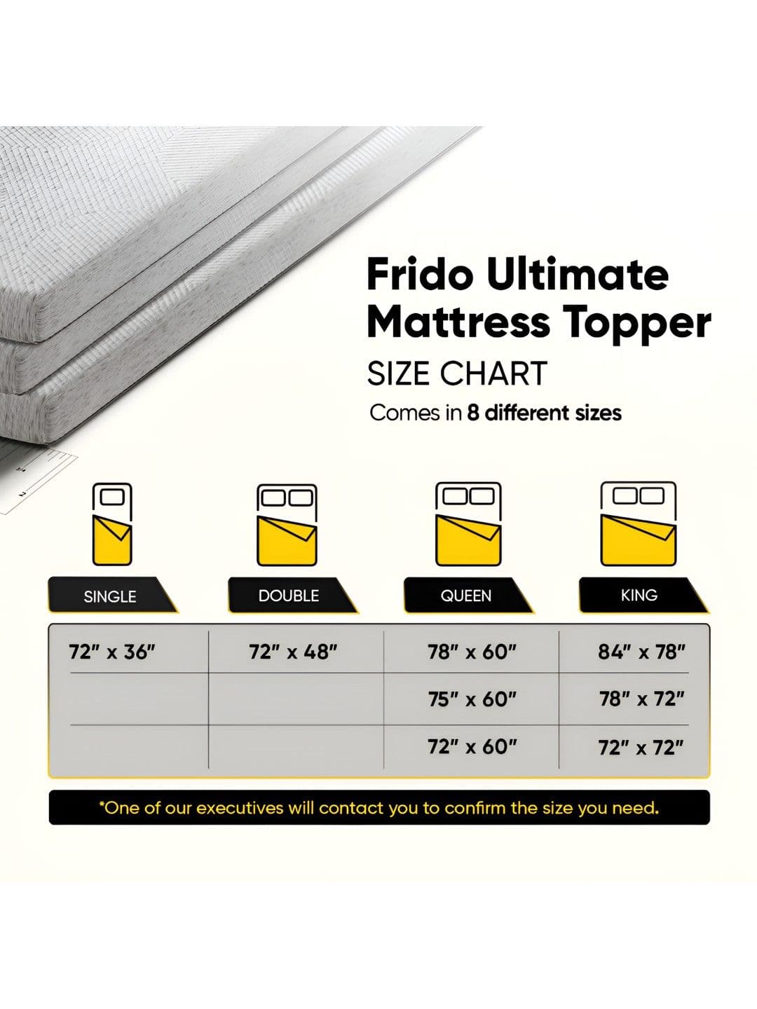 FRIDO Grey Soft Support Mattress Topper thumbnail 7