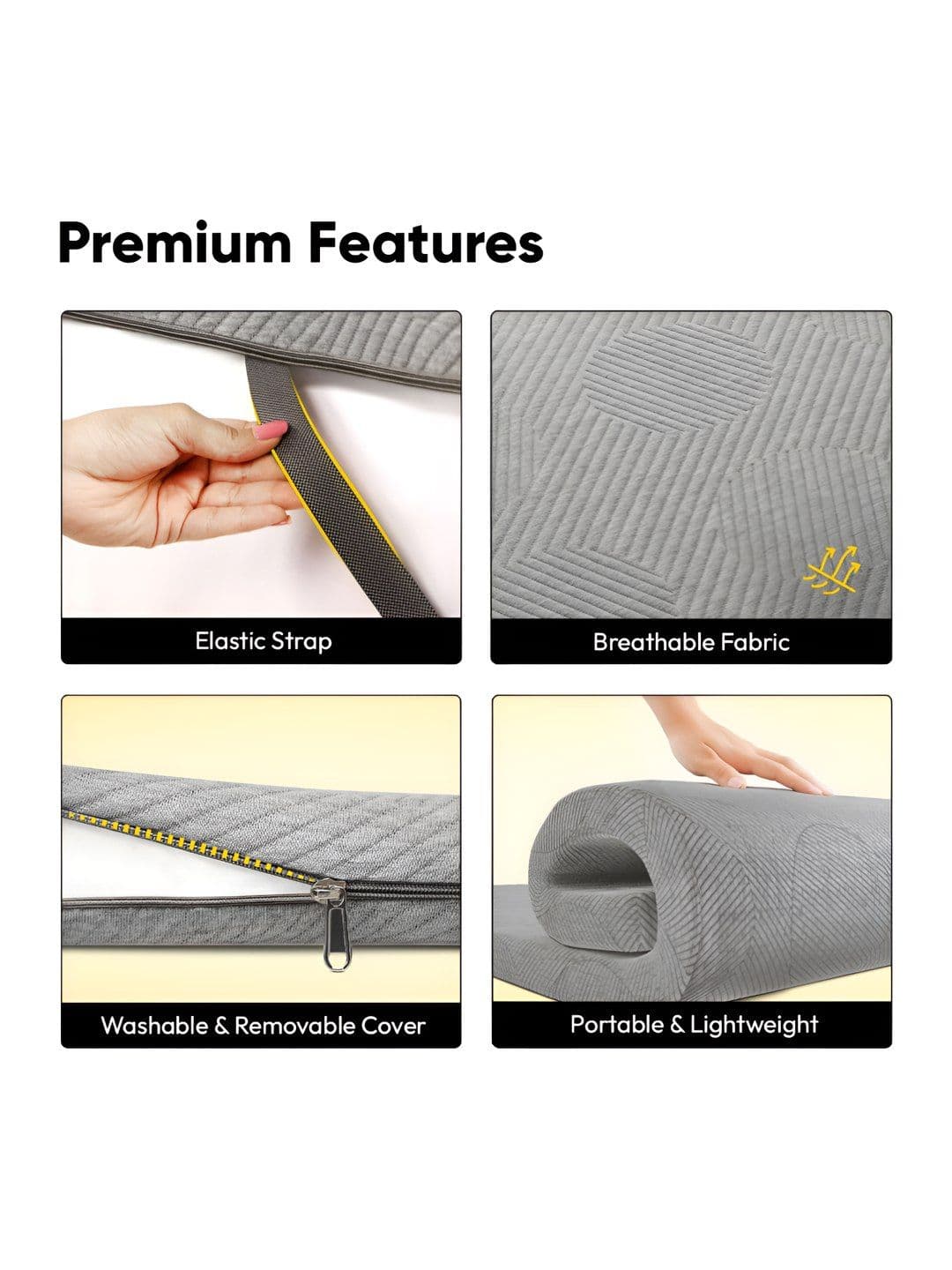 FRIDO Grey Soft Support Mattress Topper thumbnail 6